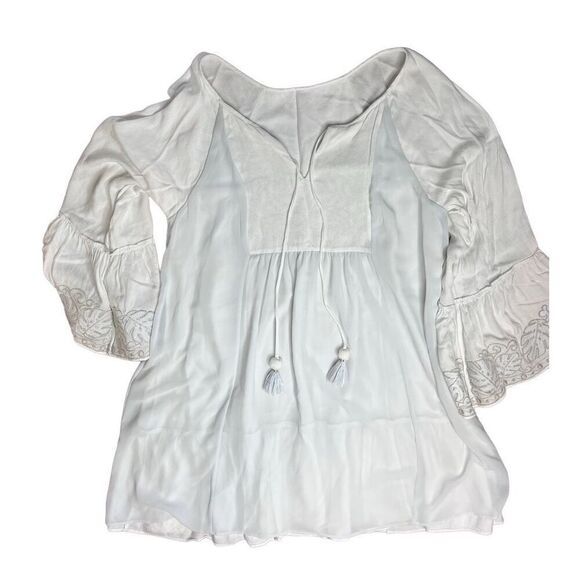 Lilly Pulitzer Amisa Tunic Dress Resort White Embroidered Coverup sz M‎ Bohemian - Picture 11 of 13